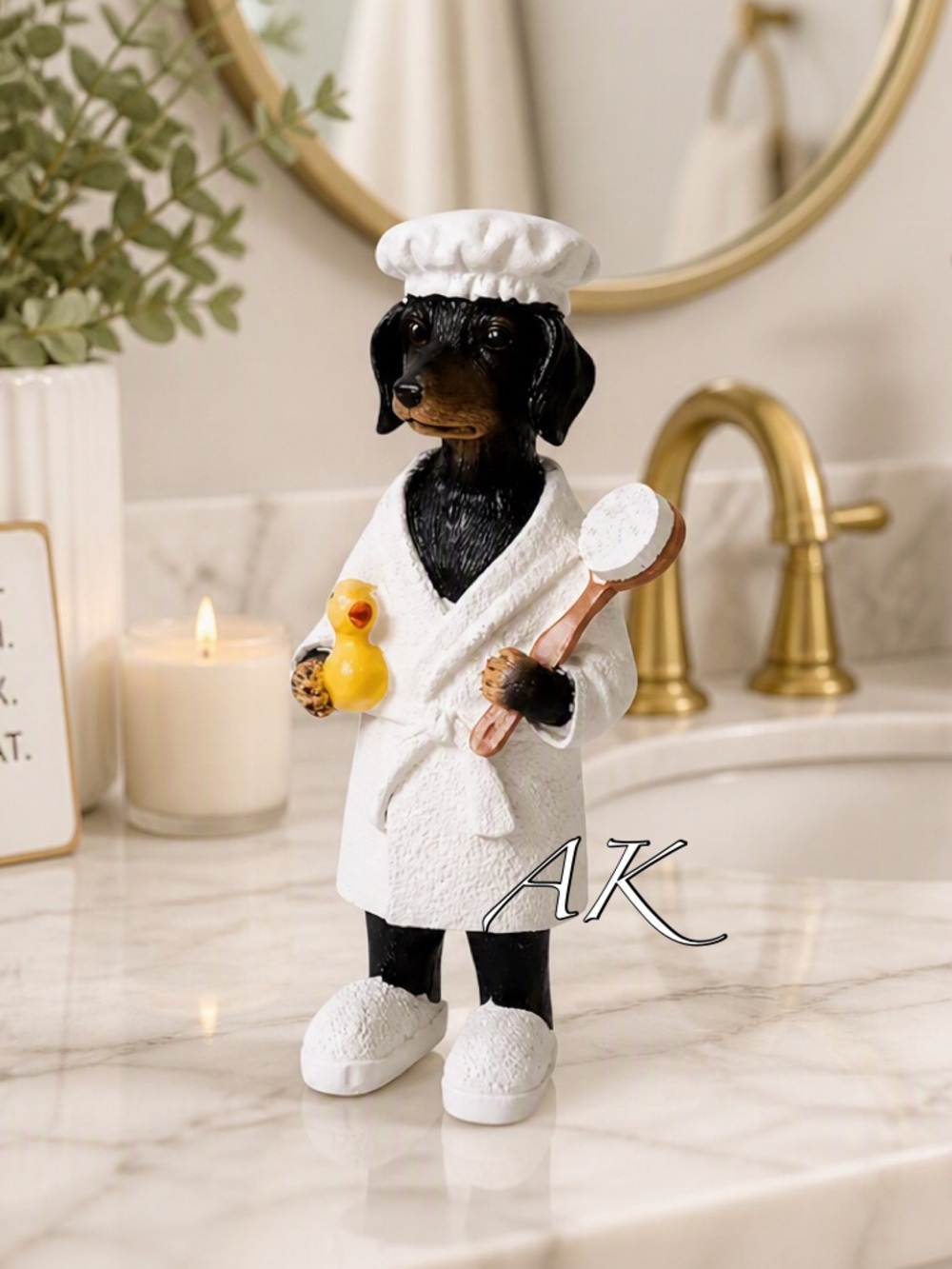 Bath Ready Dachshund Figurine 🐾 Doxie Wiener